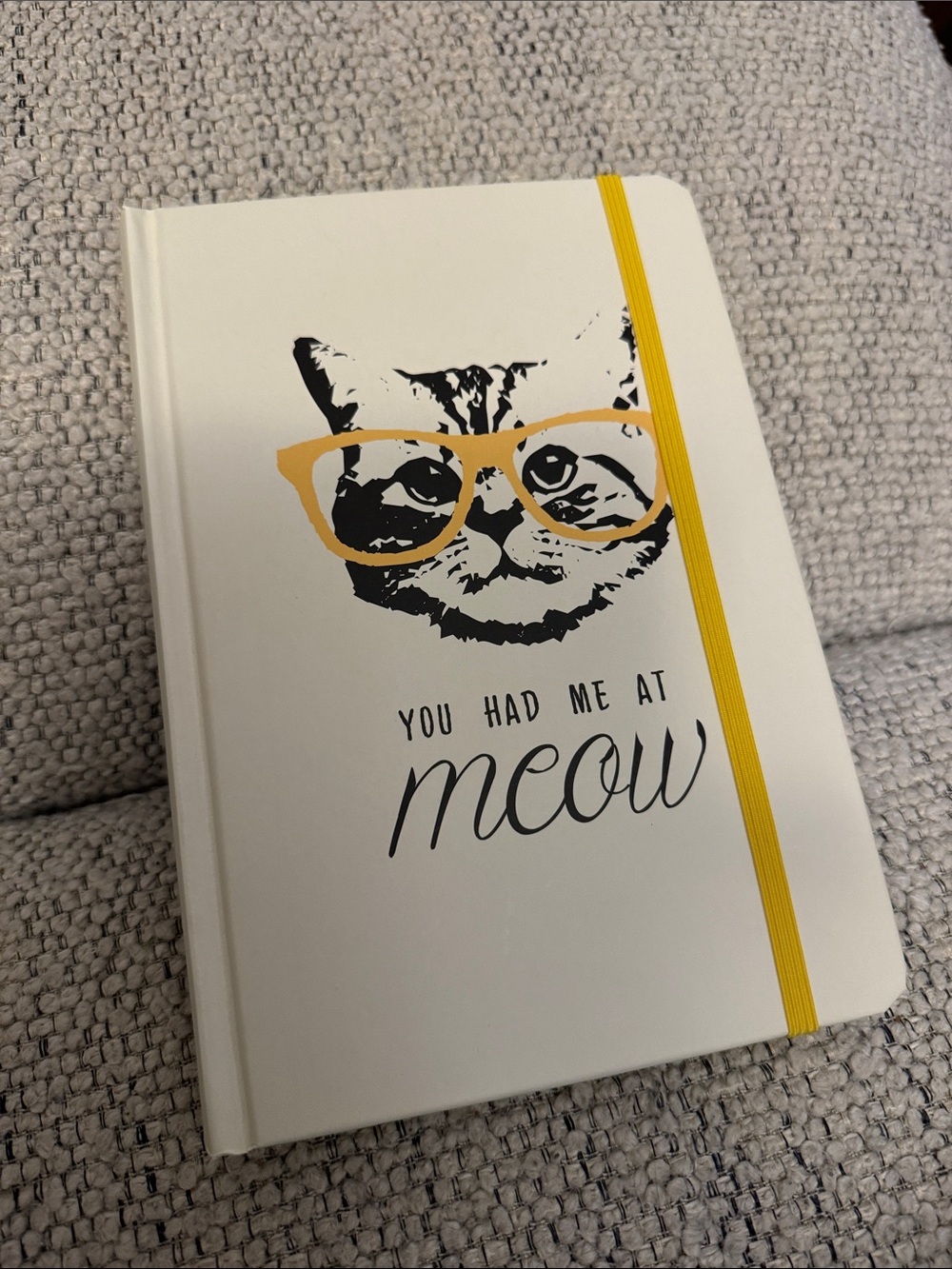 Free with purchase unused lined notebook You Had Me At Meow cat image